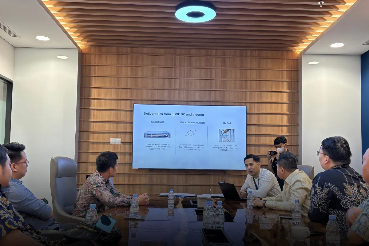 Photo of data center interior at EDGE2